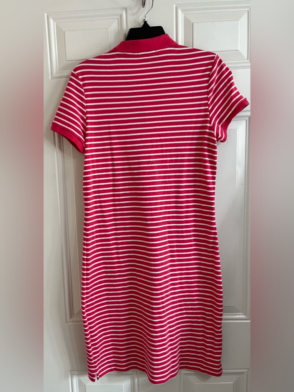 Ralph Lauren Striped Cotton Polo Dress Women’s L Pink White Preppy Blue Pony - Picture 5 of 8